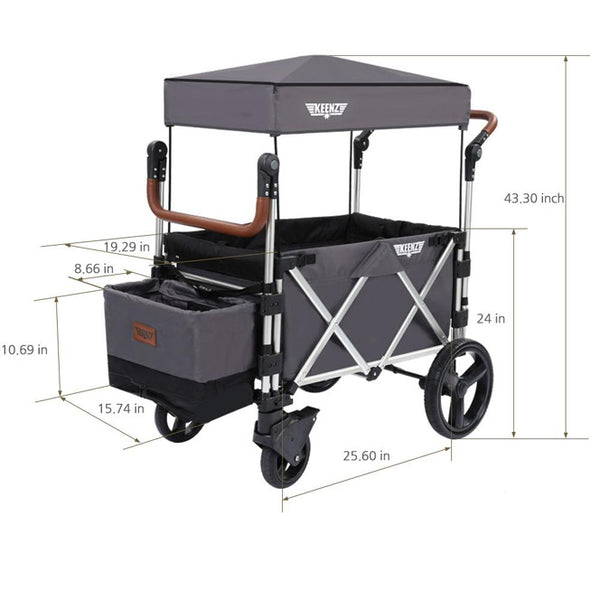 Keenz 7s Strollerwagon - Grey