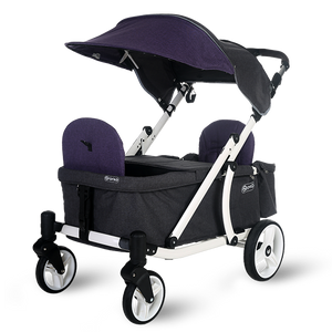 Pronto One Strollerwagon - Purple with white frame - Starter package