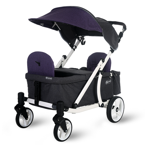 Pronto One Strollerwagon - Purple with white frame - Starter package