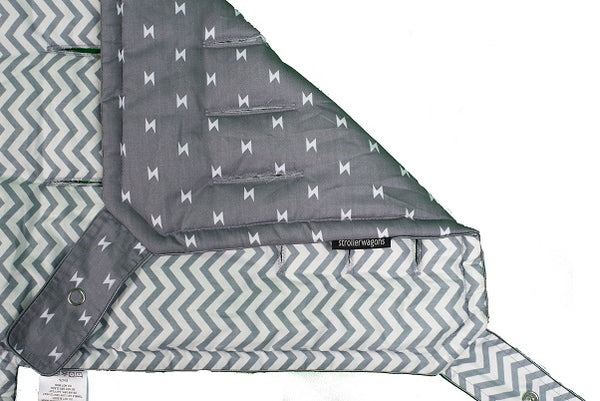 Strollerwagons Liner for Keenz 7s - Chevron/Lightning bolts