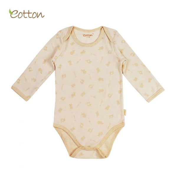 Eotton Organic Baby Long Sleeve Onesie - Jungle Party Print