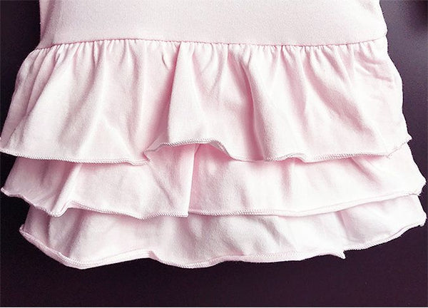 Eotton Organic Baby Girl Pink Ruffled Dress