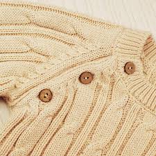 Eotton Organic Baby Toddler Cable Knit Long Sleeve One-Piece, Sweater Romper