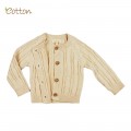 Eotton Organic Baby Toddler Cable Knit Long Sleeve Cardigan