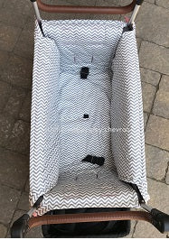 Strollerwagons Liner for Keenz 7s - Chevron/Lightning bolts