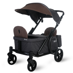Pronto One Strollerwagon - Brown with black frame - Starter package