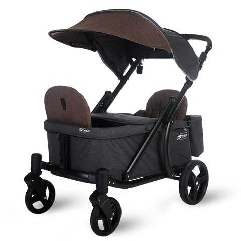 Pronto One Strollerwagon - Brown with black frame - Starter package