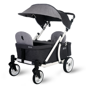 Pronto One Strollerwagon - Grey with white frame - Starter package