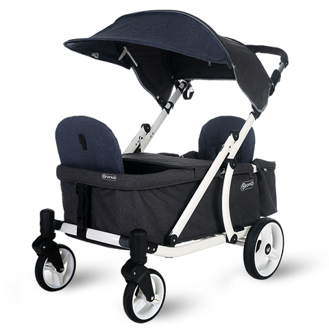 Pronto One Strollerwagon - Navy with white frame - Starter package