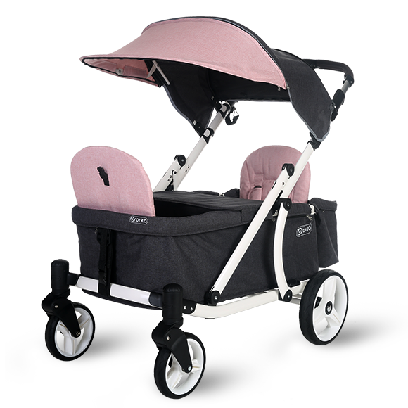 Pronto One Strollerwagon - Pink with white frame - Starter package