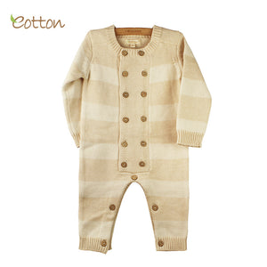 Eotton Certified Organic Baby Toddler Cable Knit Long Sleeve Sweater Romper