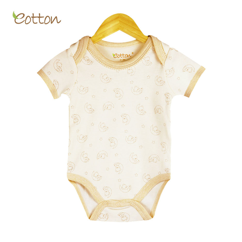 Eotton Organic Baby Onesies - short sleeve - lullaby print