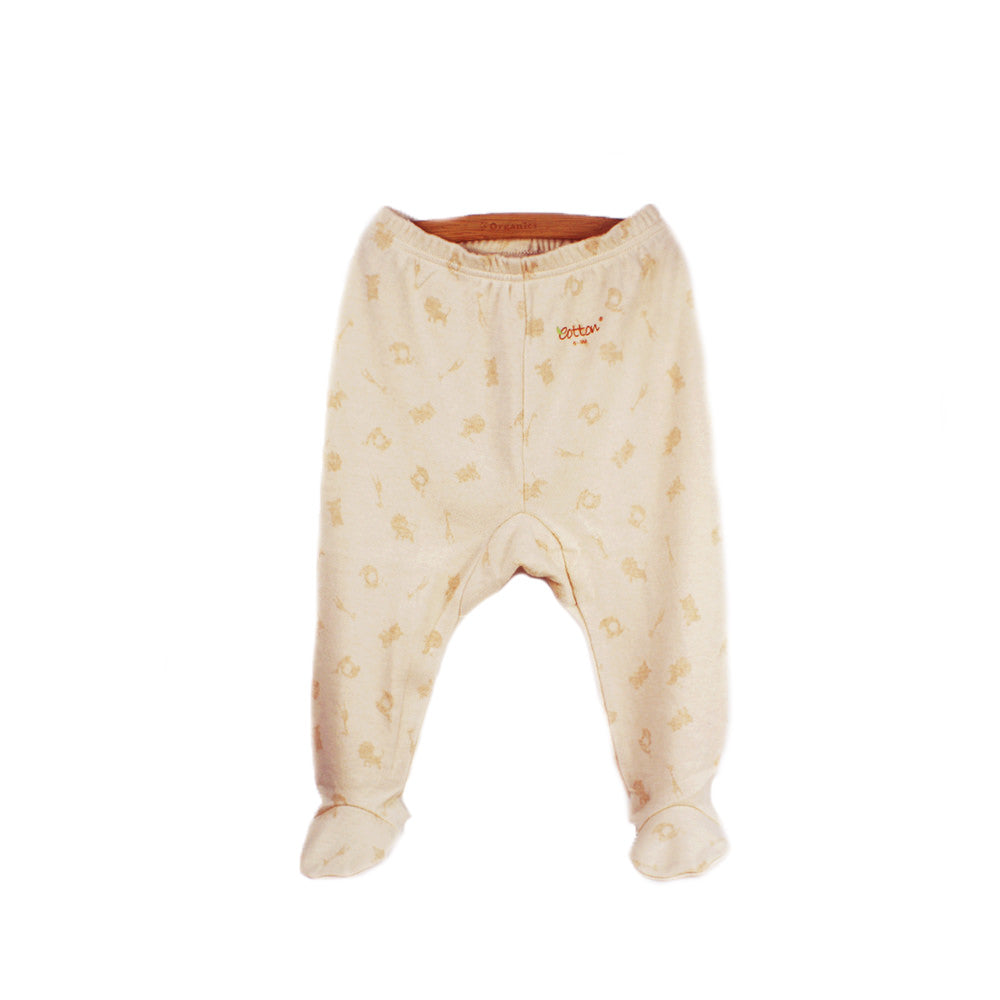 Eotton Organic Baby Footed pants - Jungle party print